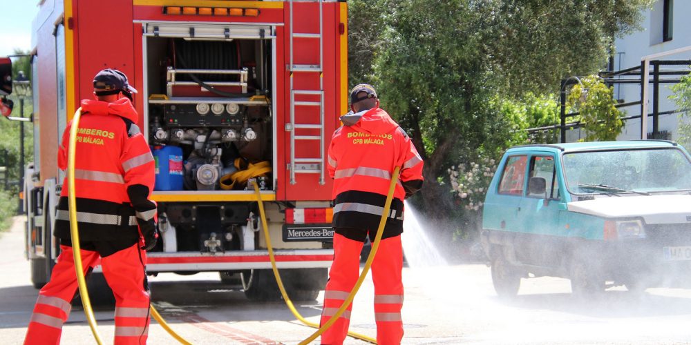El Consorcio Provincial de Bomberos de la Diputación realiza más de 260 actuaciones de desinfección en los municipios pequeños de la provincia