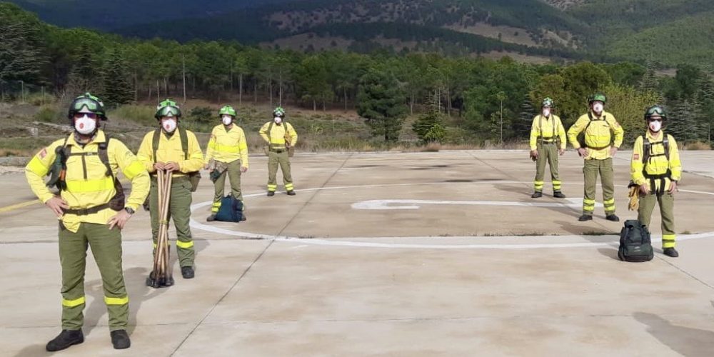 Infoca forest firefighters join battle against Covid-19 coronavirus in southern Spain’s Andalucia
