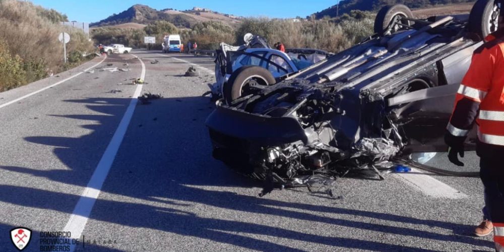 One man dies and three others are injured in a traffic accident in Montecorto