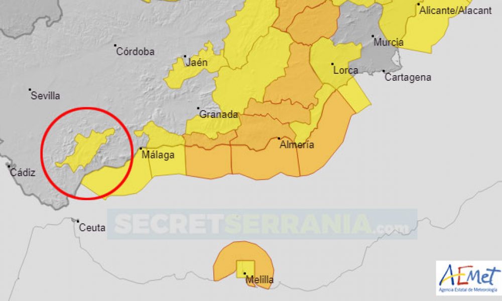SERRANÍA DE RONDA: Avisos Meteorológicos – 8 de diciembre