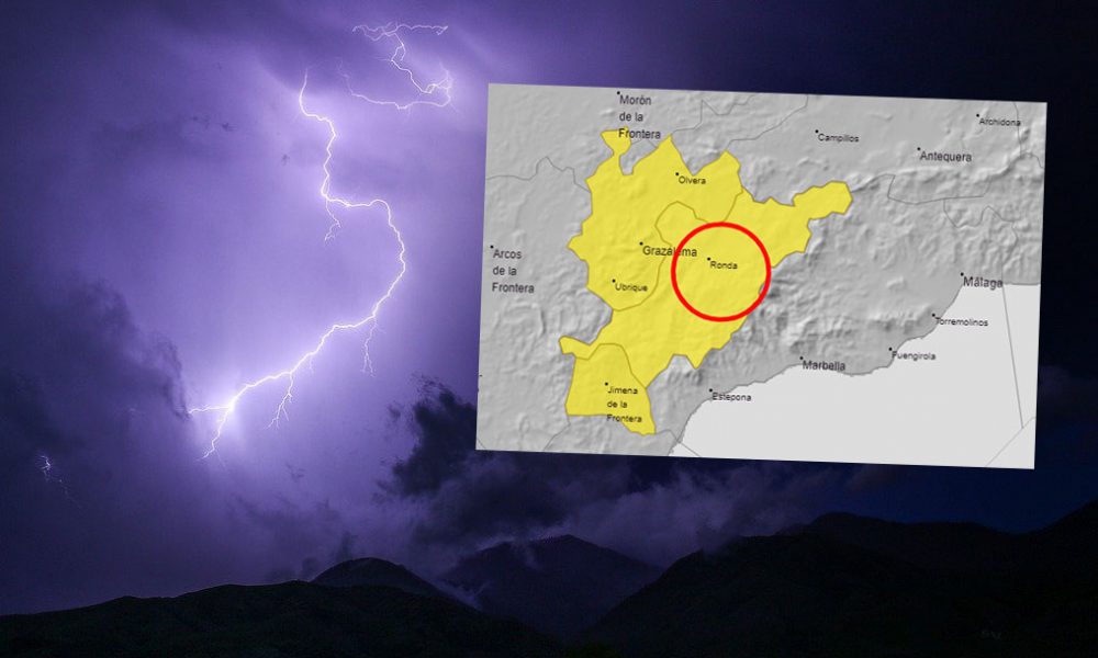 SERRANIA DE RONDA WEATHER ALERT: Spain’s Met Office issues thunderstorm warning for TOMORROW