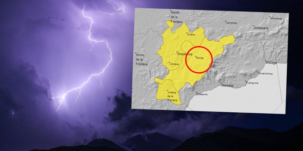 SERRANIA DE RONDA WEATHER ALERT: Spain’s Met Office issues thunderstorm warning for TOMORROW